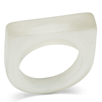 LO2965 -  Resin Ring with Synthetic Synthetic Stone in Clear