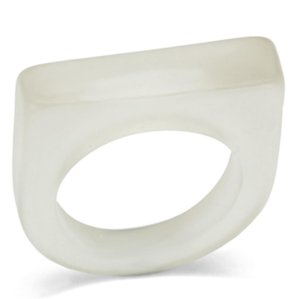 LO2965 -  Resin Ring with Synthetic Synthetic Stone in Clear