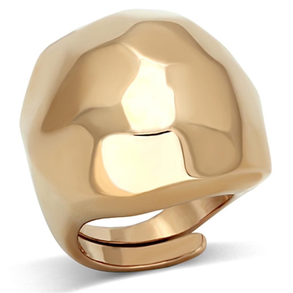 LO3013 - Rose Gold Brass Ring with No Stone
