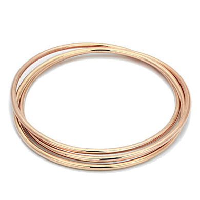 LO3072 - Rose Gold Brass Bangle with No Stone