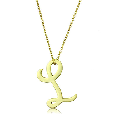 LO3459 - Gold Brass Chain Pendant with No Stone
