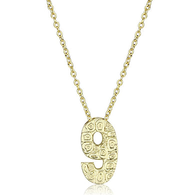 LO3465 - Flash Gold Brass Chain Pendant with Top Grade Crystal  in Clear