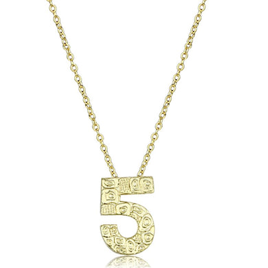 LO3468 - Flash Gold Brass Chain Pendant with Top Grade Crystal  in Clear