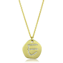 Load image into Gallery viewer, LO3481 - Gold Brass Chain Pendant with Top Grade Crystal  in Clear
