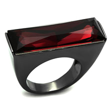 Load image into Gallery viewer, LO3517 - TIN Cobalt Black Brass Ring with Top Grade Crystal  in Siam