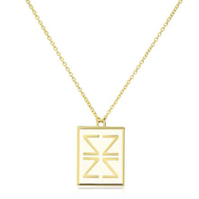 Load image into Gallery viewer, LO3684 - Gold Brass Chain Pendant with Epoxy  in White