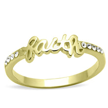 Load image into Gallery viewer, LO3967 - Flash Gold Brass Ring with Top Grade Crystal  in Clear