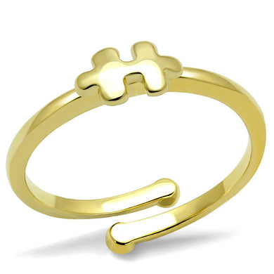 LO4028 - Flash Gold Brass Ring with No Stone