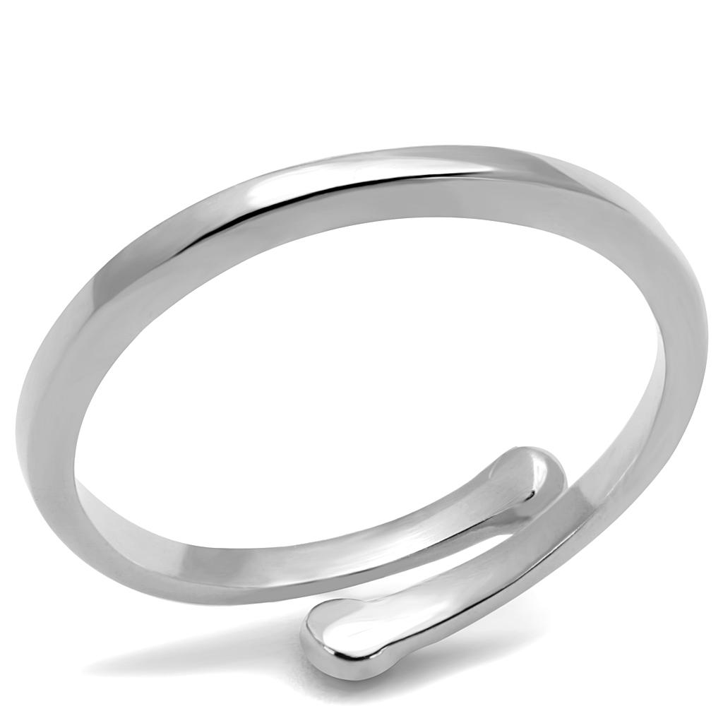 LO4039 - Rhodium Brass Ring with No Stone