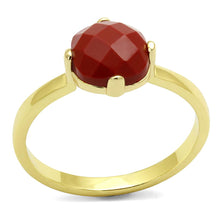 Load image into Gallery viewer, LO4077 - Flash Gold Brass Ring with Synthetic Synthetic Stone in Siam