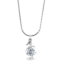 Load image into Gallery viewer, LO4149 - Rhodium Brass Chain Pendant with AAA Grade CZ  in Clear