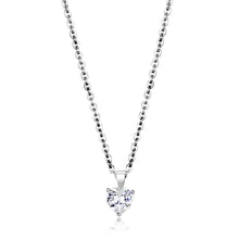 Load image into Gallery viewer, LO4171-16+2 - Rhodium Brass Chain Pendant with AAA Grade CZ  in Clear