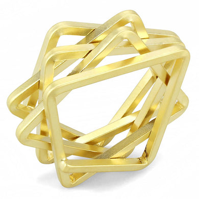 LO4236 - Matte Gold Brass Ring with No Stone