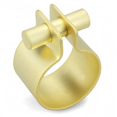 LO4241 - Matte Gold Brass Ring with No Stone