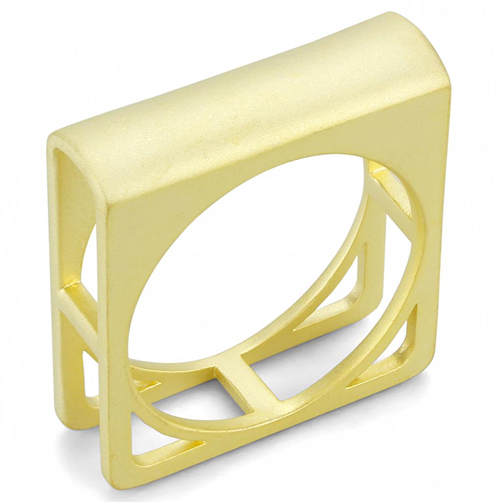 LO4257 - Matte Gold Brass Ring with No Stone