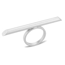 Load image into Gallery viewer, LO4260 - Matte Rhodium Brass Ring with No Stone