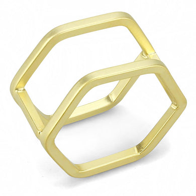 LO4264 - Matte Gold Brass Ring with No Stone
