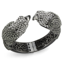 Load image into Gallery viewer, LO4333 - Ruthenium Brass Bangle with Top Grade Crystal  in Multi Color