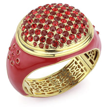 Load image into Gallery viewer, LO4351 - Gold Brass Bangle with Top Grade Crystal  in Multi Color