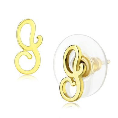LO4670 - Gold Brass Earrings with No Stone