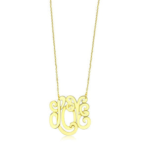 LO4690 - Rhodium Brass Necklace with No Stone