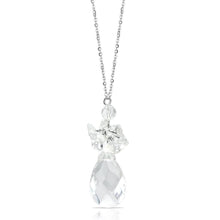 Load image into Gallery viewer, LO4711 - Rhodium Brass Chain Pendant with AAA Grade CZ  in Clear