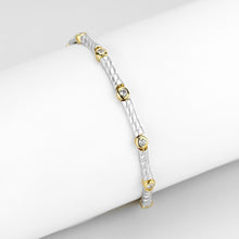 Load image into Gallery viewer, LO4734 - Gold+Rhodium Brass Bracelet with AAA Grade CZ  in Clear