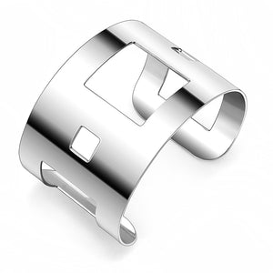LO482 -  Stainless Steel Bangle with No Stone