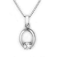 Load image into Gallery viewer, LOA1360 - Rhodium Brass Chain Pendant with AAA Grade CZ  in Clear