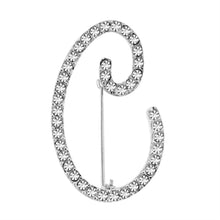 Load image into Gallery viewer, LOA1361 - Rhodium Brass Brooches with Top Grade Crystal  in Clear