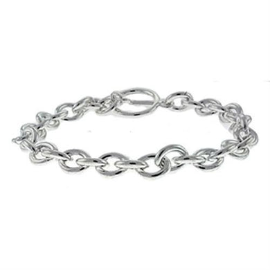 LOA537 - Silver Brass Bracelet with No Stone