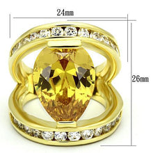 Load image into Gallery viewer, LOA849 - Gold Brass Ring with AAA Grade CZ  in Topaz