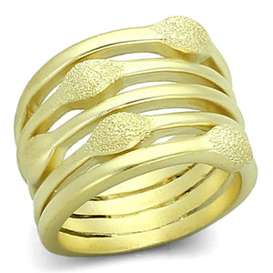 LOA898 - Matte Gold Brass Ring with No Stone
