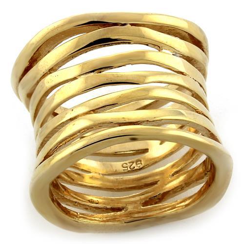 LOAS1140 - Gold 925 Sterling Silver Ring with No Stone