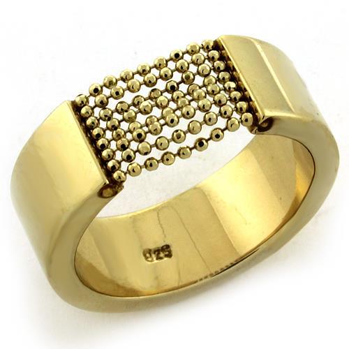 LOAS1173 - Gold 925 Sterling Silver Ring with No Stone