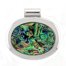 Load image into Gallery viewer, LOAS1323 - Rhodium Plated 925 Sterling Silver Pendant with Natural Conch in Rainbow color