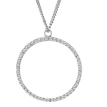 Load image into Gallery viewer, LOAS1357 - Rhodium Brass Pendant with AAA Grade CZ  in Clear