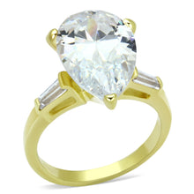 Load image into Gallery viewer, LOAS867 - Gold 925 Sterling Silver Ring with AAA Grade CZ  in Clear
