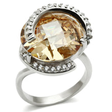 Load image into Gallery viewer, LOS540 - Silver 925 Sterling Silver Ring with AAA Grade CZ  in Champagne