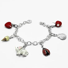 Load image into Gallery viewer, LOS607 - Silver 925 Sterling Silver Bracelet with Epoxy  in Multi Color
