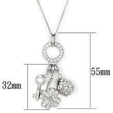 Load image into Gallery viewer, LOS609 - Silver 925 Sterling Silver Necklace with AAA Grade CZ  in Multi Color