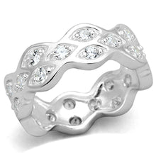 Load image into Gallery viewer, LOS727 - Rhodium 925 Sterling Silver Ring with AAA Grade CZ  in Clear