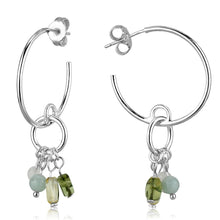 Load image into Gallery viewer, LOS788 - Silver 925 Sterling Silver Earrings with Synthetic Glass Bead in Multi Color
