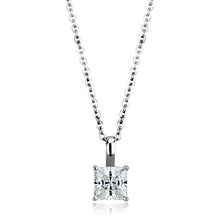 Load image into Gallery viewer, LOS894 - Rhodium 925 Sterling Silver Chain Pendant with AAA Grade CZ  in Clear