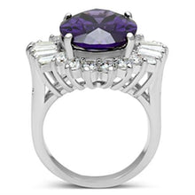 Load image into Gallery viewer, SS001 - Silver 925 Sterling Silver Ring with AAA Grade CZ  in Amethyst