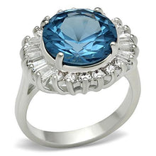 Load image into Gallery viewer, SS003 - Silver 925 Sterling Silver Ring with Synthetic Spinel in London Blue