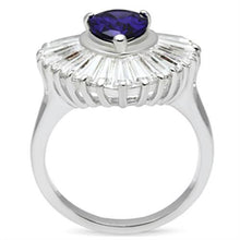 Load image into Gallery viewer, SS004 - Silver 925 Sterling Silver Ring with AAA Grade CZ  in Tanzanite