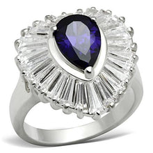 Load image into Gallery viewer, SS004 - Silver 925 Sterling Silver Ring with AAA Grade CZ  in Tanzanite