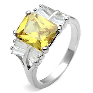 SS012 - Silver 925 Sterling Silver Ring with AAA Grade CZ  in Topaz