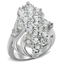 Load image into Gallery viewer, SS016 - Silver 925 Sterling Silver Ring with AAA Grade CZ  in Clear